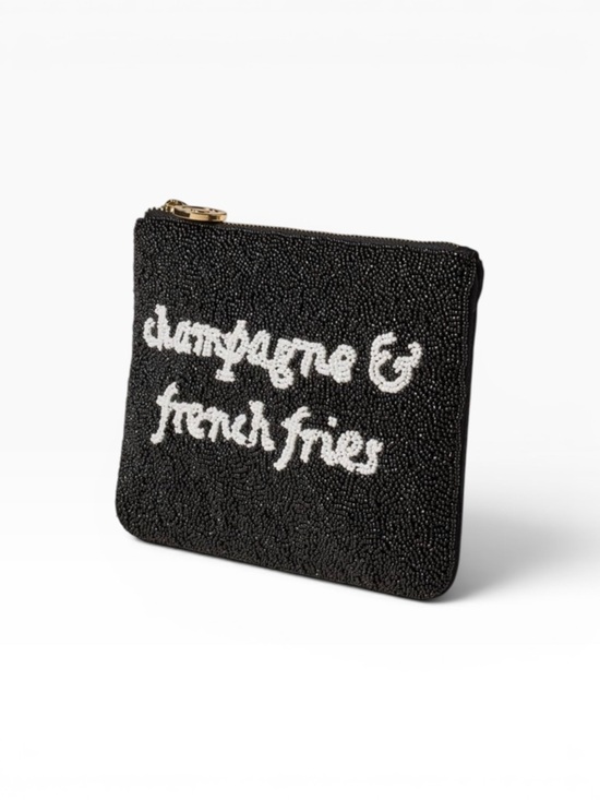 kate spade Handbags - Kate Spade x Target Champagne & French Fries Beaded Clutch